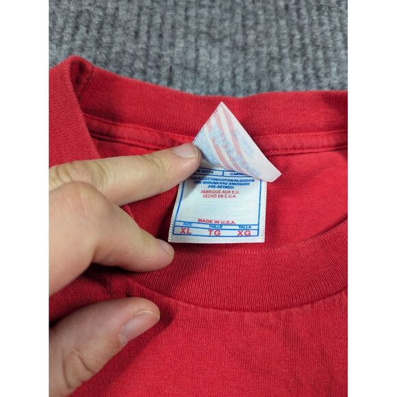 Vintage Schwarzschild Radius Shirt Red God Said There Was Light 80s Science - Picture 4 of 10